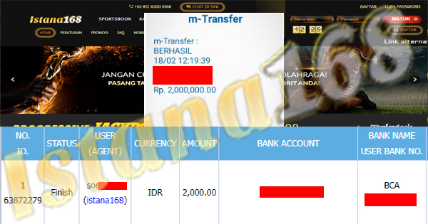 BUKTI KEMENANGAN WD MEMBER IDR 2.000.000