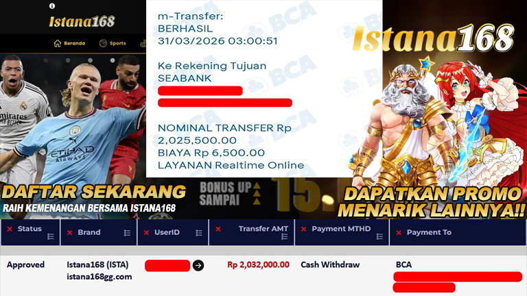 Mohon untuk selalu menghubungi Istana168 melalui kontak resmi berikut: - Whatsapp : +6281240006168 - Telegram : istana168 - LINE : istana168 - Facebook : istana168terpercaya