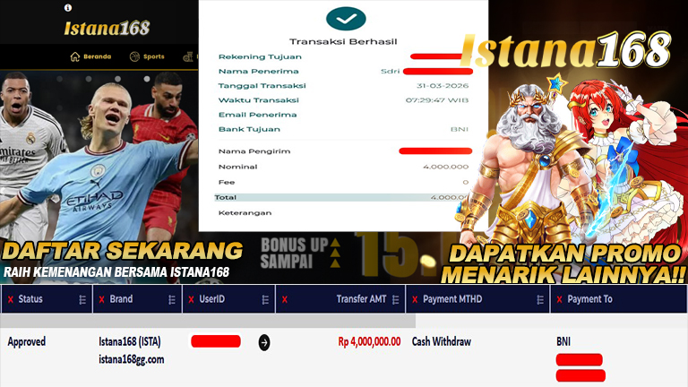 Mohon untuk selalu menghubungi Istana168 melalui kontak resmi berikut: - Whatsapp : +6281240006168 - Telegram : istana168 - LINE : istana168 - Facebook : istana168terpercaya