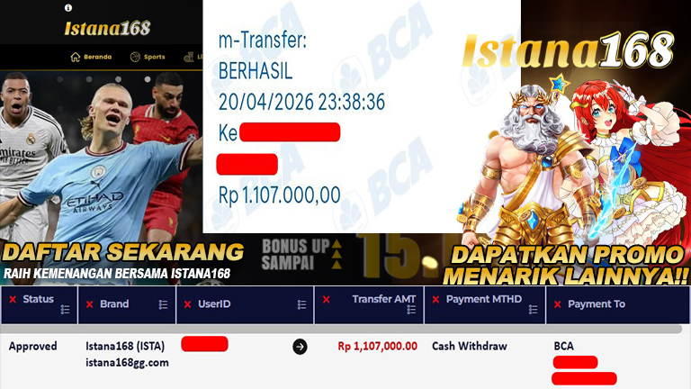 Mohon untuk selalu menghubungi Istana168 melalui kontak resmi berikut: - Whatsapp : +6281240006168 - Telegram : istana168 - LINE : istana168 - Facebook : istana168terpercaya