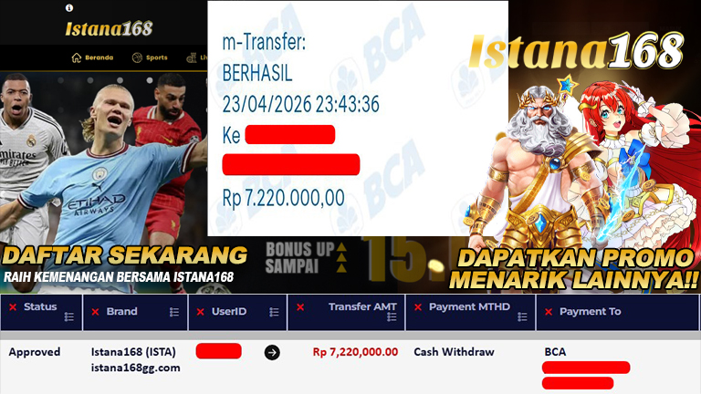 Mohon untuk selalu menghubungi Istana168 melalui kontak resmi berikut: - Whatsapp : +6281240006168 - Telegram : istana168 - LINE : istana168 - Facebook : istana168terpercaya