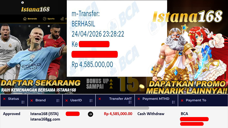 Mohon untuk selalu menghubungi Istana168 melalui kontak resmi berikut: - Whatsapp : +6281240006168 - Telegram : istana168 - LINE : istana168 - Facebook : istana168terpercaya